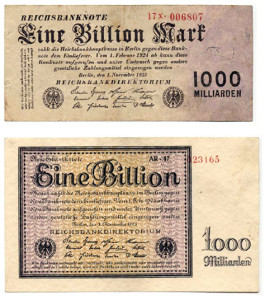 German Weimar Hyperinflation Bank Note